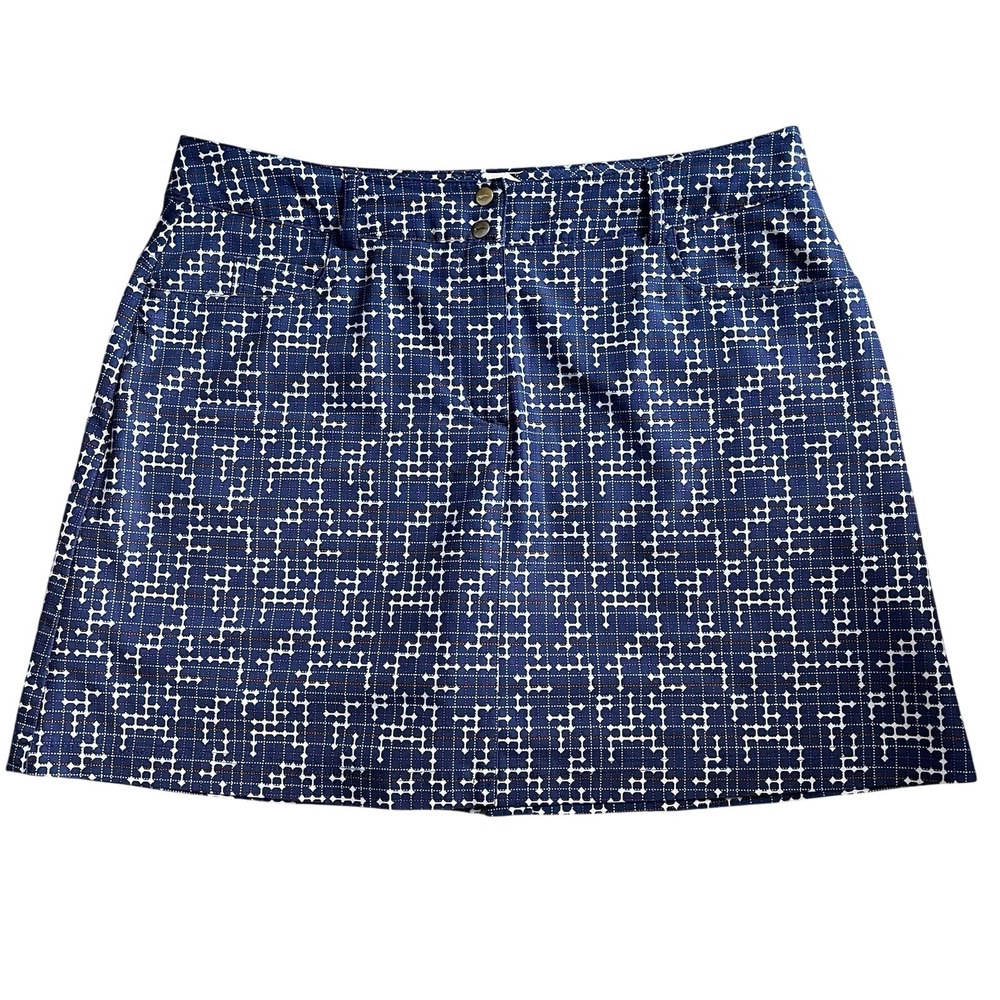 Slazenger Golf Womens Navy Blue Geometric Athletic‎ Skort womens 8 preppy skirt